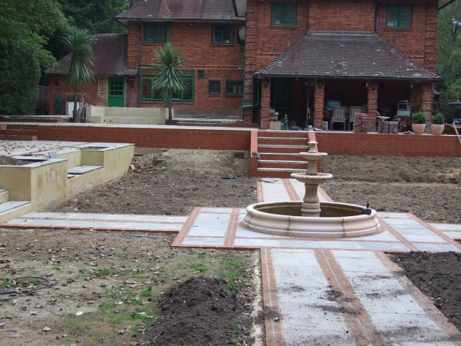 Woking Project - Hard Landscaping - during